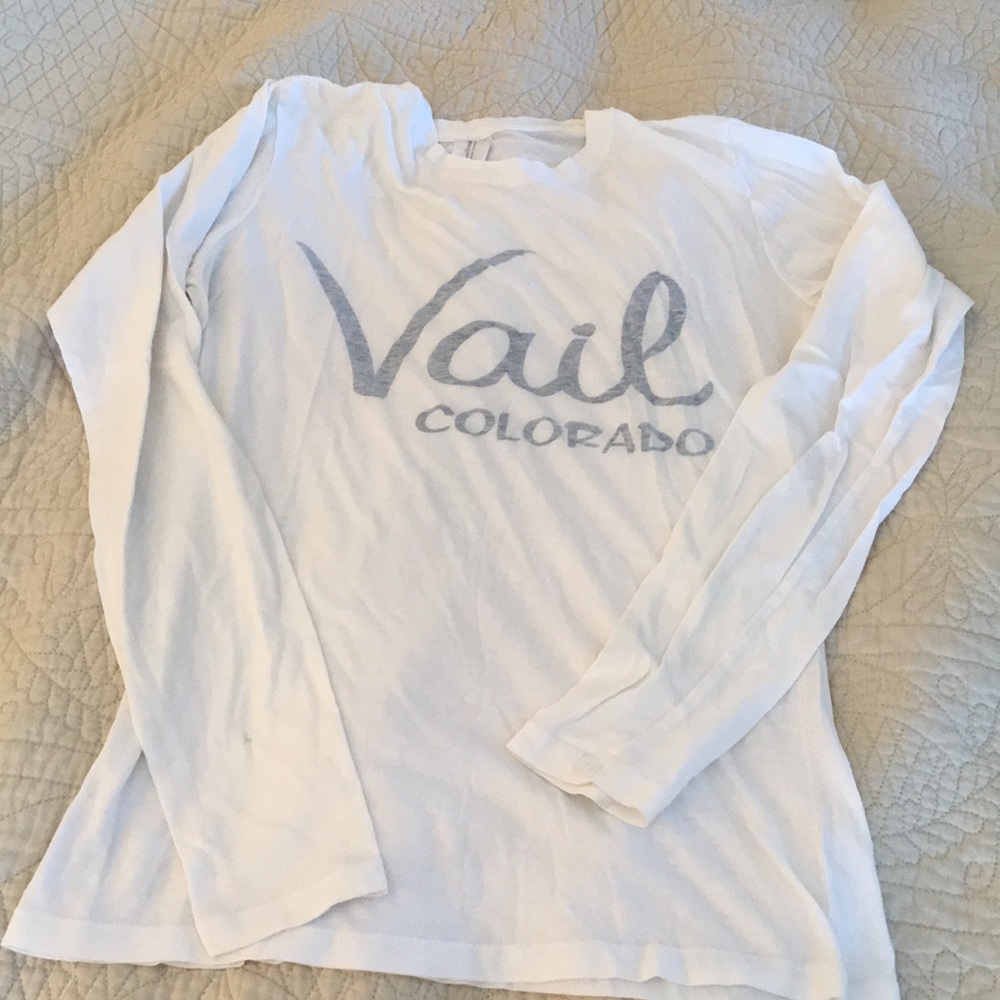 White Long-sleeve Vail tee